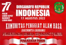 Peringati HUT RI Ke-77 Tahun, Penggiat Alam BASA Akan Kibarkan Bendera Merah Putih Sepanjang 77 Meter
