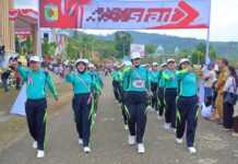 Lomba Gerak Jalan HUT RI, Damkar Morut dan Tim Penggerak PKK Tampil Sebagai Juara