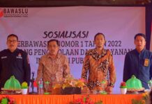 Bawaslu Morut Gelar Sosialisasi Pengelolaan Informasi Publik Menghadapi Tahapan Pemilu 2024