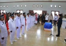 Bupati Morut Lantik Sembilan Kepala Desa Hasil Pilkades Serentak Tahun 2022