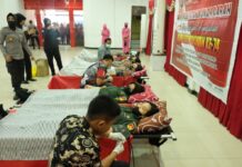 Hari Jadi ke-74, Polwan Polda Sulteng Gelar Donor Darah