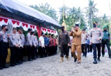 Bupati Budiman Hadiri Pengukuhan Pospol Angkona Menjadi Polsubsektor