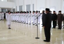 Budiman Kukuhkan Paskibra Kabupaten Luwu Timur Tahun 2022