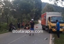 Motor Matic Tabrak Truck Box, Korban Dilarikan ke Puskesmas Malili