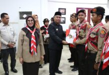 Budiman Terima Peserta Jamnas Sekaligus Lepas Kontingen Peran Saka Tingkat Nasional