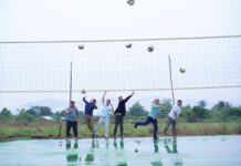 PT Vale Bangun Fasilitas Olahraga Bola Voli di Mahalona Raya
