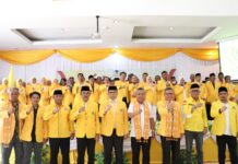 Bupati Hadiri Pelantikan DPD Partai Golkar Kabupaten Luwu Timur