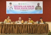 DP2KUKM Luwu Utara Bekerjasama BPJS Ketenagakerjaan Gelar Sosialisasi Sertifikasi Halal Produk Berbasis Pangan
