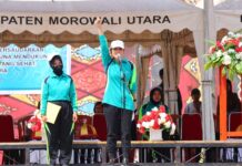 Ketua Tim Penggerak PKK Morut Pimpin Apel Parade Jambore