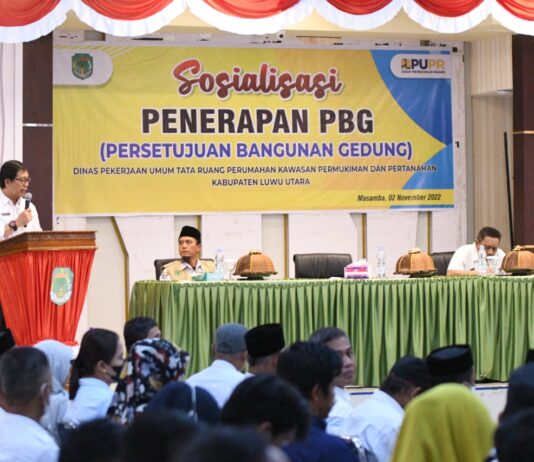 Izin IMB Resmi Berganti PBG, DPUTRKP2 Luwu Utara Gelar Sosialisasi Penerapan PBG