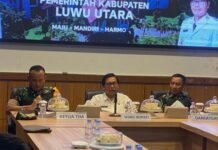 Rapat Monev, Wakil Bupati Luwu Utara Apresiasi TMMD Ke-115 Kodim 1403 Palopo
