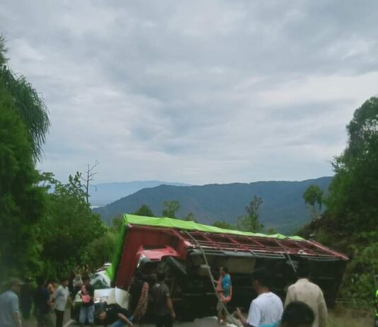 Truck Oleng Timpa Grand Max di Luwu Timur