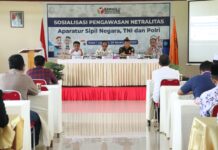 Cegah Pelanggaran Netralitas ASN, TNI dan Polri, Bawaslu Lutim Lakukan Sosialisasi