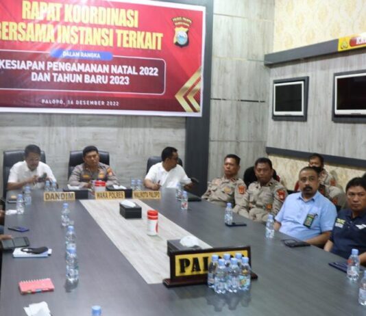 Polres Palopo Ikuti Vicon Rapat Koordinasi Lintas Sektor Langsung dari Kapolri