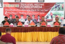 Bupati Lutim Pimpin Rapat High Level Meeting di Desa Wanasari