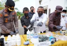 Sekda Lutim Ikuti Pemusnahan Barang Bukti Perkara Narkotika di Kejaksaan Negeri Lutim