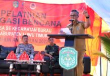 Bupati Lutim Buka Pelatihan Pencegahan dan Mitigasi Bencana Desa se-Kecamatan Burau