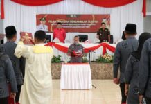 Dipenghujung Tahun 2022, Bupat Lantik 57 Pejabat Lingkup Pemkab Lutim