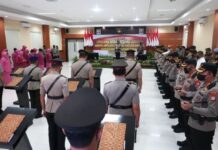 Kapolda Sulteng Lantik Tiga PJU dan Kapolres, Berikut Pesannya