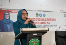 Hj. Sufriaty Pimpin Rakorda TP PKK Kabupaten Luwu Timur Tahun 2023