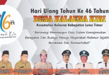 HUT Desa Kalaena Kiri ke-46, Hengki : Sebagai Pengingat Perjuangan Leluhur Dalam Membangun Desa