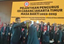 Pengurus IDI Cabang Jakarta Timur Resmi Dilantik dan Dikukuhkan