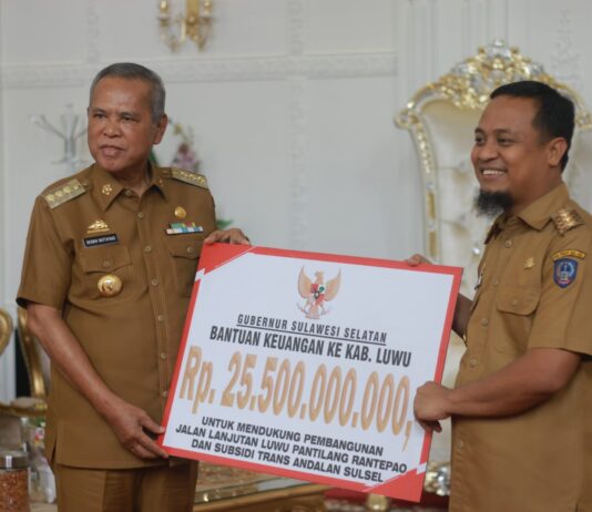 Terima Bantuan Dari Gubernur, Basmin Mattayang: Anggaran Akan Dialokasikan Untuk Infrastruktur Jalan dan Fasilitas Transportasi Umum