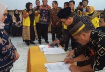 Pasca Pelantikan dan Pengambilan Sumpah, Kadisdikbud dan Kadis PMD Luwu Utara Gelar Sertijab