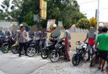 Polsek Tomoni Timur Amankan Belasan Motor Gunakan Knalpot Bogar Milik Pelajar