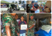 Jumat Berkah Koramil 09/Lapri Bagikan Paket Sembako, Aliyas : TNI Dihati Rakyat