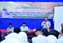 Walikota Palopo Diwakili Asisten I Bidang Pemerintah, Hadiri Sosialisasi Pendidikan Politik Bagi Pemilih Pemula