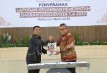 Serahkan LKPD 2022 ke BPK Sulsel, Bupati Harap Lutim Terima WTP Yang ke-10