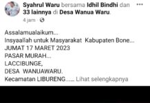 Besok Pasar Murah Di Jadwalkan Operasi, Kades Wanua Waru : Hanya Berlangsung I Hari