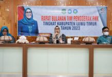 Sufriaty Budiman Pimpin Rapat Bulanan TP PKK Tingkat Kabupaten Tahun 2023