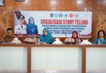 Buka Sosialisasi Story Telling, Hj. Sufriaty Ingatkan DPK Kelola Perpustakaan Dengan Baik