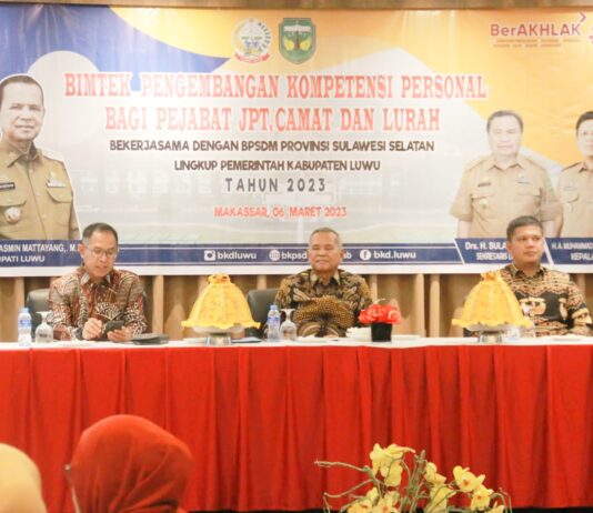 Hadiri Bimtek Pengembangan Kompetensi Personel,Basmin Mattayang : ASN Harus Menjadi Contoh di Tengah Masyarakat