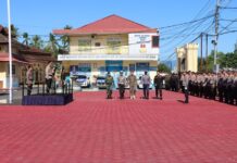 Jelang Idulfitri, Polres Luwu Utara Laksanakan Apel Gelar Pasukan Ops Ketupat 2023