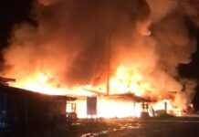Pasar Mahalona Luwu Timur Ludes Terbakar