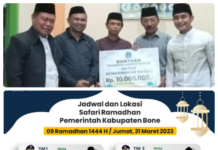 Di Pusatkan Desa Selli, Tim Safari Ramadhan Pemda Bone Serahkan Bantuan 10 Juta.