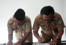 Kadis Dukcapil Teken Kerjasama Pemanfaatan Data Kependudukan Tahun 2023 bersama Empat OPD