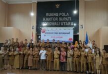Wabup Morut Bimtek Implementasi SP4N-LAPOR di Ruang Pola Kantor Bupati