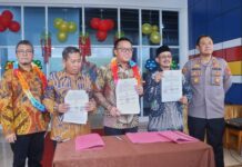 Bupati Morut Hadiri Peresmian Kantor BPN Morowali Utara