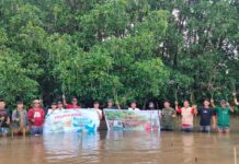 Peringati Hari Lingkungan Hidup, Kades Lagego dan Mahasiswa KKN-T Unanda Palopo Tanam Mangrove di Pantai