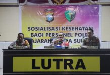Personel Polres Luwu Utara Ikuti Sosialisasi Kesehatan Yang Digelar Tim Bid Dokkes Polda Sulsel
