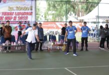 Bupati Lutim Apresiasi Turnamen Tennis Kapolres Cup II Dalam Rangka HUT Bhayangkara Ke-77