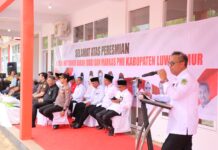 Bupati Budiman Resmikan Markas PMI Lutim