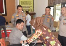 HUT Bhayangkara ke-77 Polres Morowali Utara Gelar Donor Darah