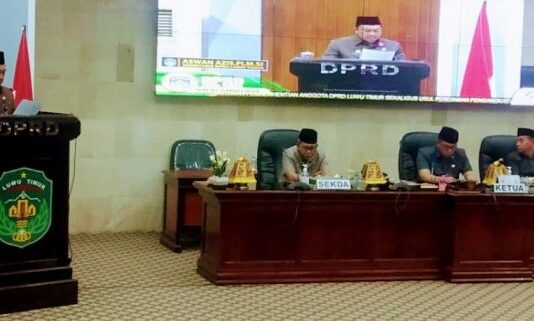 Rapat Paripurna Usul Pemberhentian Anggota DPRD Luwu Timur Fraksi Golkar dan Pengangkatan PAW