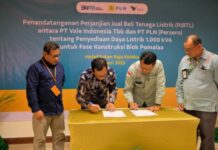 Perkuat Kerjasama Dengan PLN, PT Vale Menandatangani Nota Kesepahaman Project IGP di Blok Pomalaa