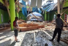 Kubah Masjid di Luwu Rubuh, Nyaris Timpa Mu’azzin